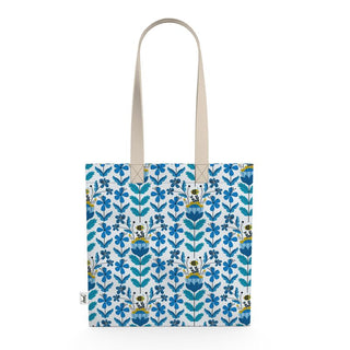 Bees Love Flowers Organic Cotton Tote Bag