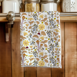 Leopard's Bane Flowers Cotton Tea Towel