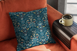 Marie's Garden Cotton Linen Pillow Cover