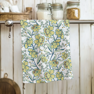 Rhododendron Shrub Cotton Tea Towel