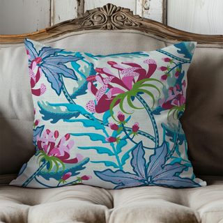 Wild Garden Cotton Linen Pillow Cover