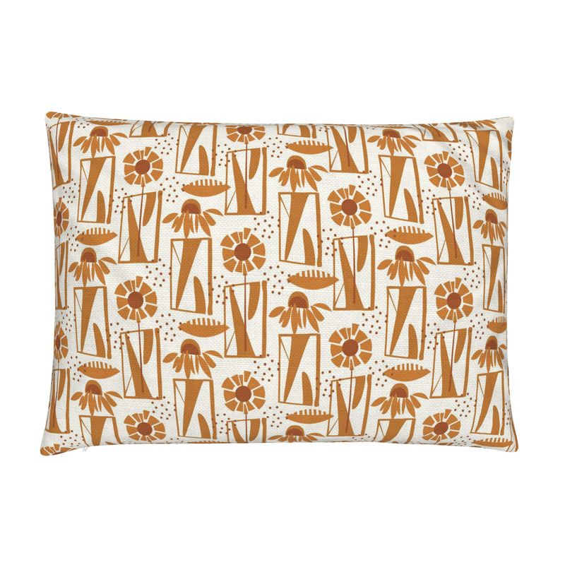 Late Garden Days Cotton Linen Lumbar Pillow Cover