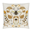 image of pillow with big bumblebee and flowers on it
