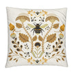 image of throw pillow with illustration of big bumblebee and flowers