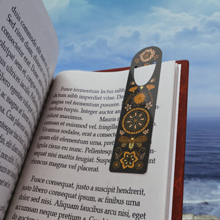 Bee and Blossoms Aluminum Bookmark